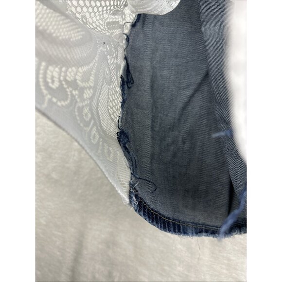 Silver Jeans Toni Women’s 27 Custom Lace Flower Modified Hippie Boho Floral - Picture 5 of 16